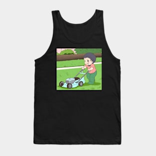 baby mowing lawn Tank Top